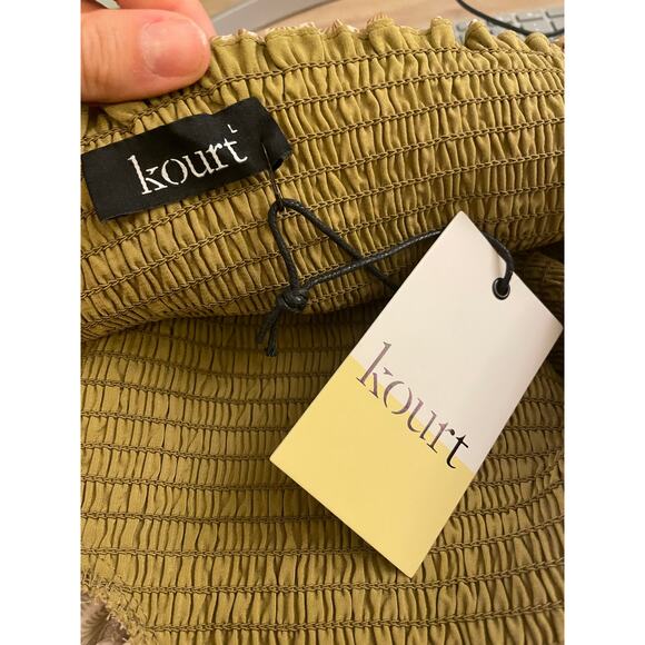 Kourt Calypso Smocked Puff Sheer Sleeve Dress - Picture 7 of 8